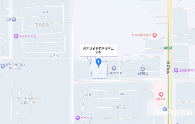 鄭州創(chuàng)新科技中等專業(yè)學校地址，乘車路線