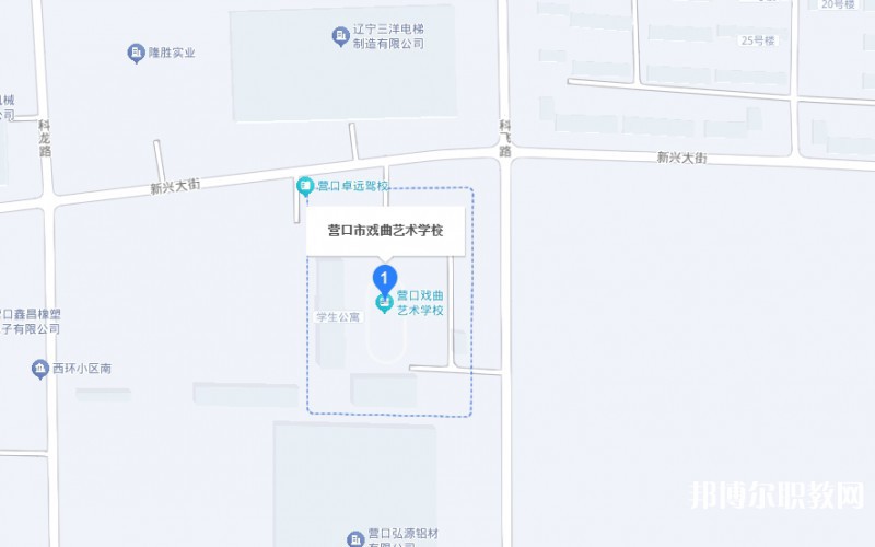 營口市戲曲學(xué)校地址，乘車路線