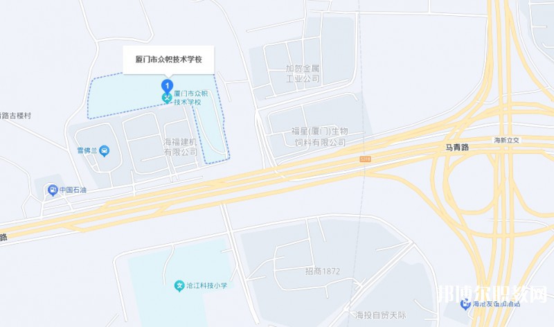 廈門市眾幟技術(shù)學(xué)校地址，乘車路線